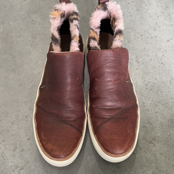 Toms Faux Leo Fur Paxton Slip-Ons Size 8 - Picture 3 of 13
